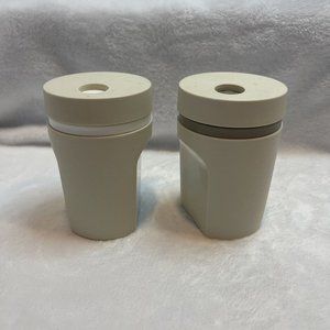 Vintage Tupperware Salt & Pepper Shakers Almond/Beige‎ #1471-12